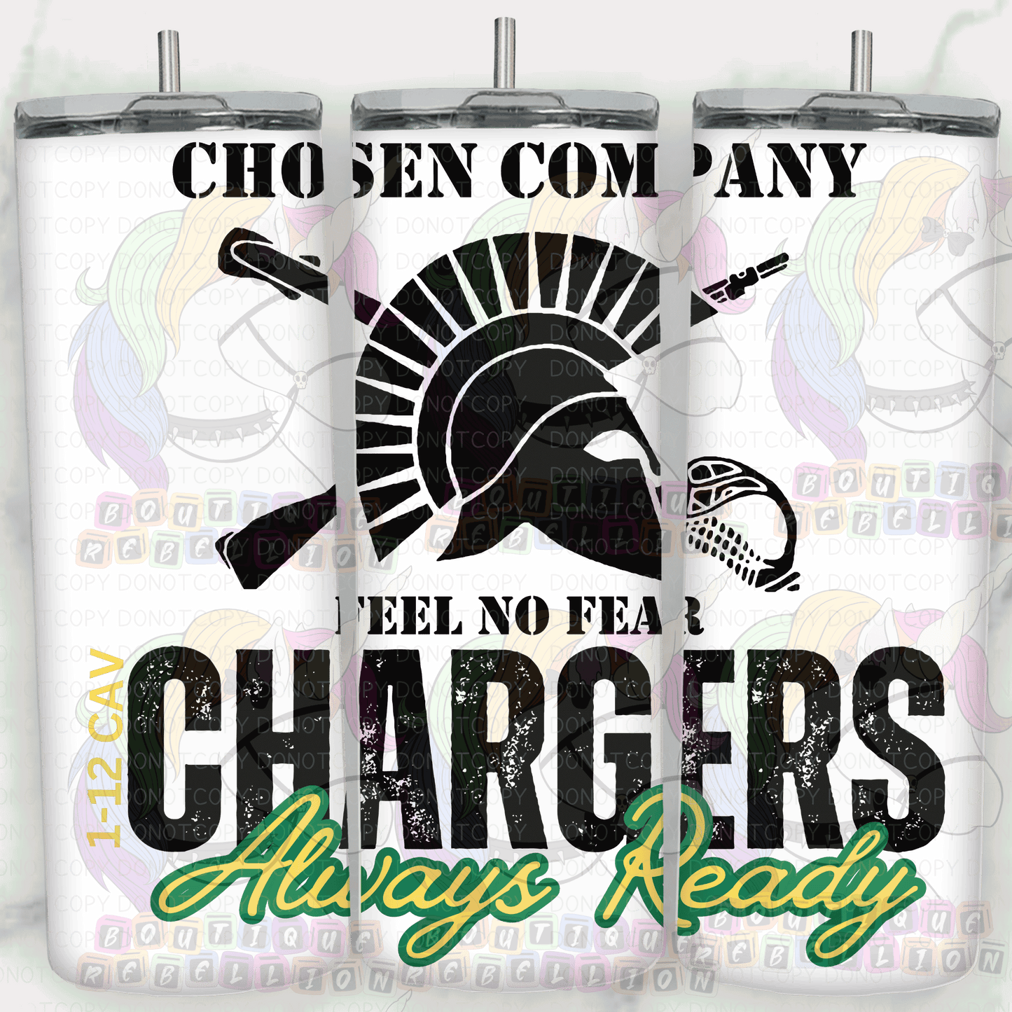 1-12 Cav 20oz Always Ready Chosen - C Company Tumbler