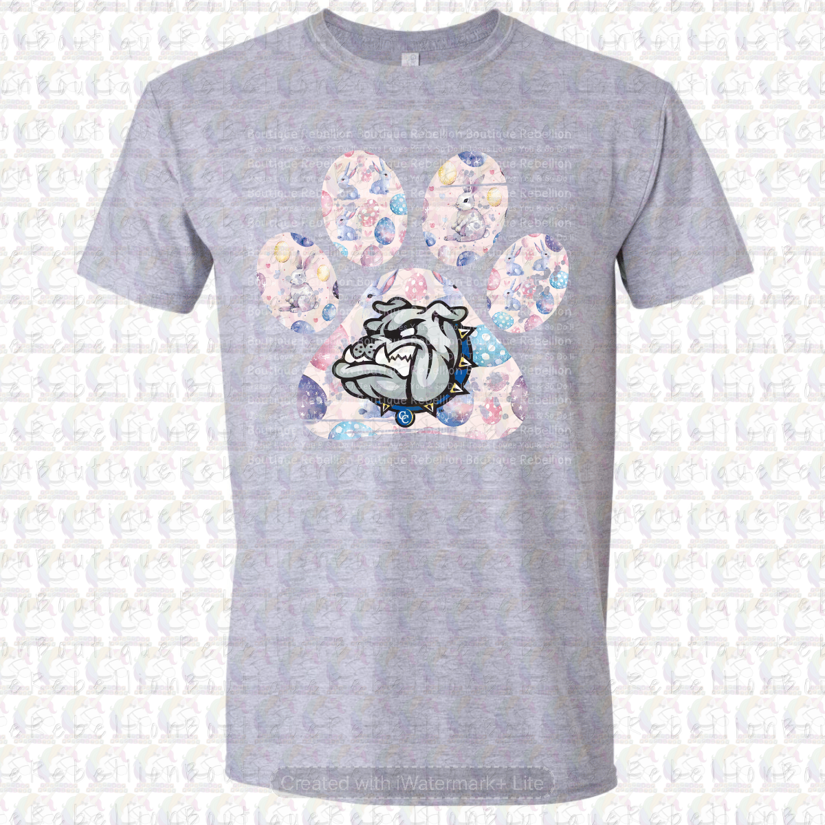 Copperas Cove Bulldawgs Bunny Paw Print Long or Short Sleeve Adult Tee or Youth Tee