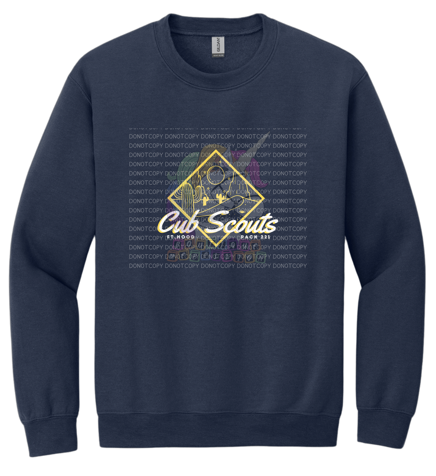 Cub Scouts Pack 221 Ft. Hood Navy Crewneck Sweatshirt
