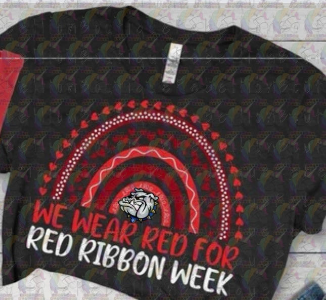 Copperas Cove Bulldawgs Red Ribbon Week Adult Tee or Youth Tee