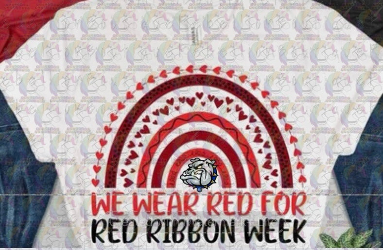 Copperas Cove Bulldawgs Red Ribbon Week Adult Tee or Youth Tee