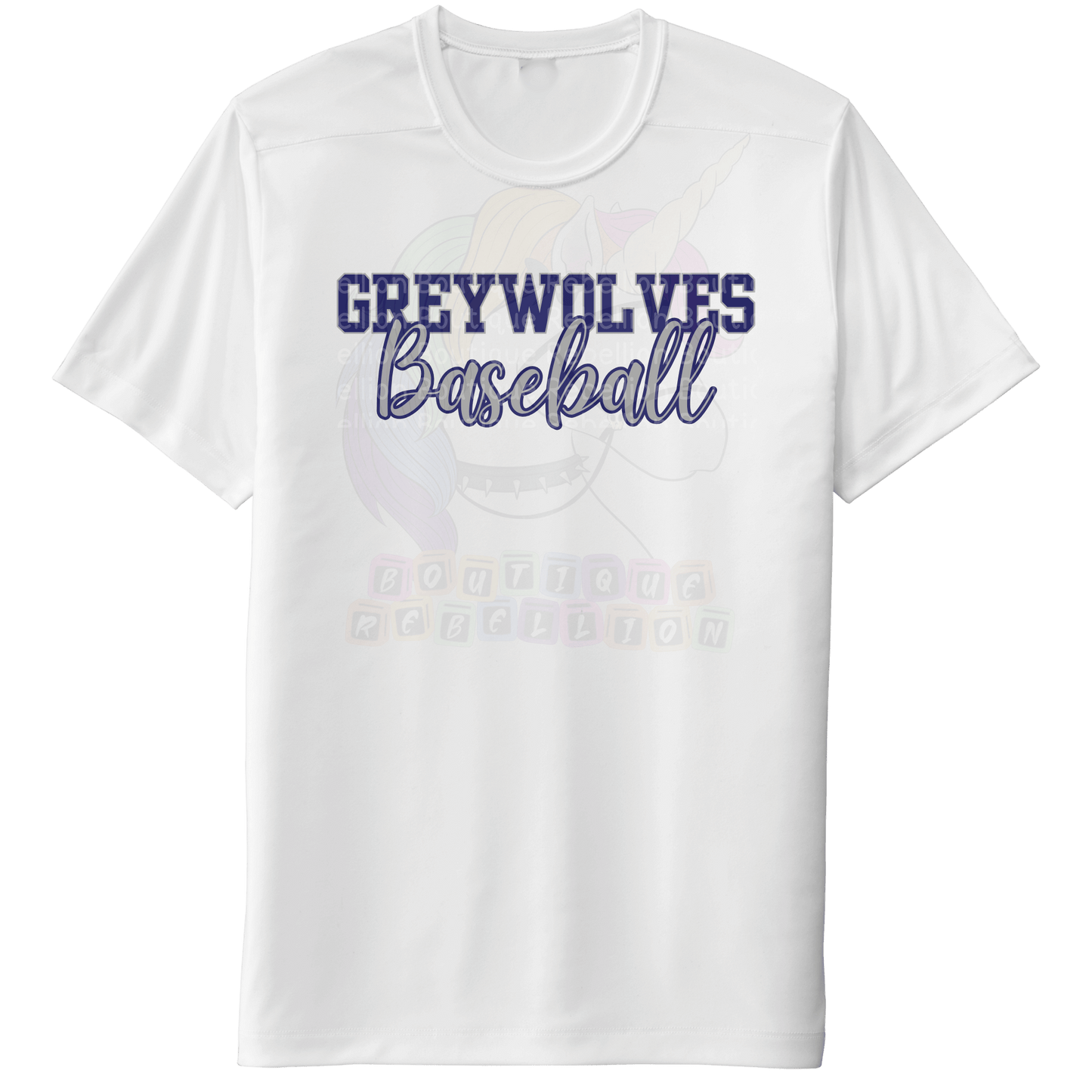 Shoemaker High School Grey Wolves Baseball Adult Tee
