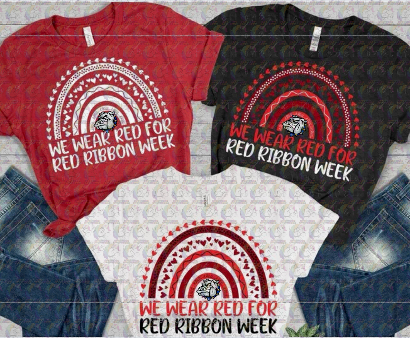 Copperas Cove Bulldawgs Red Ribbon Week Adult Tee or Youth Tee