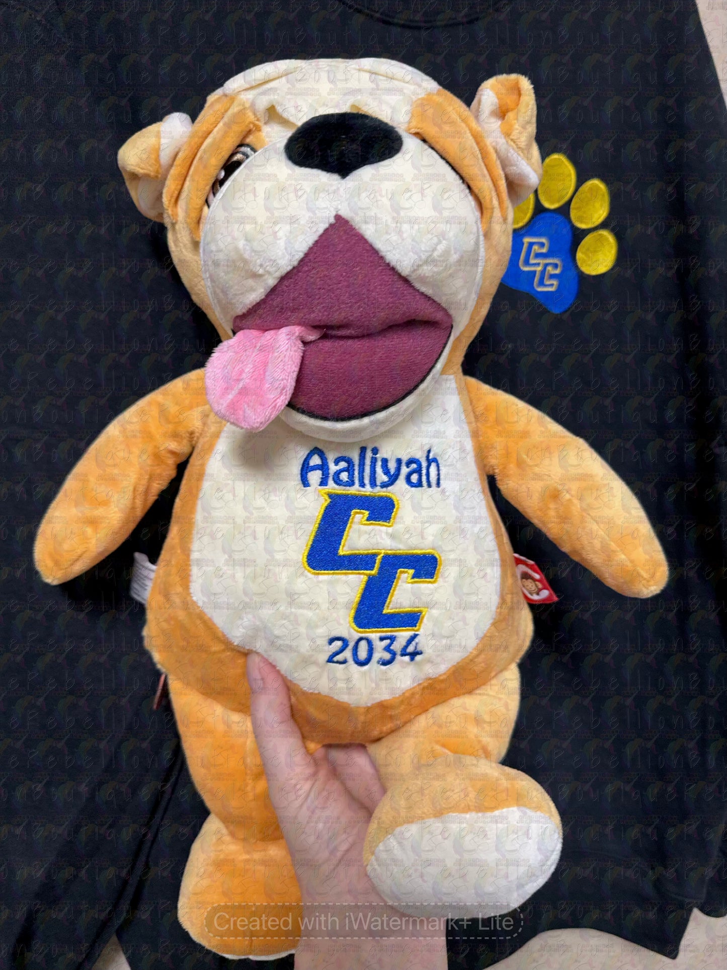 Copperas Cove Bulldawgs Custom Embroidered Bulldog Plush