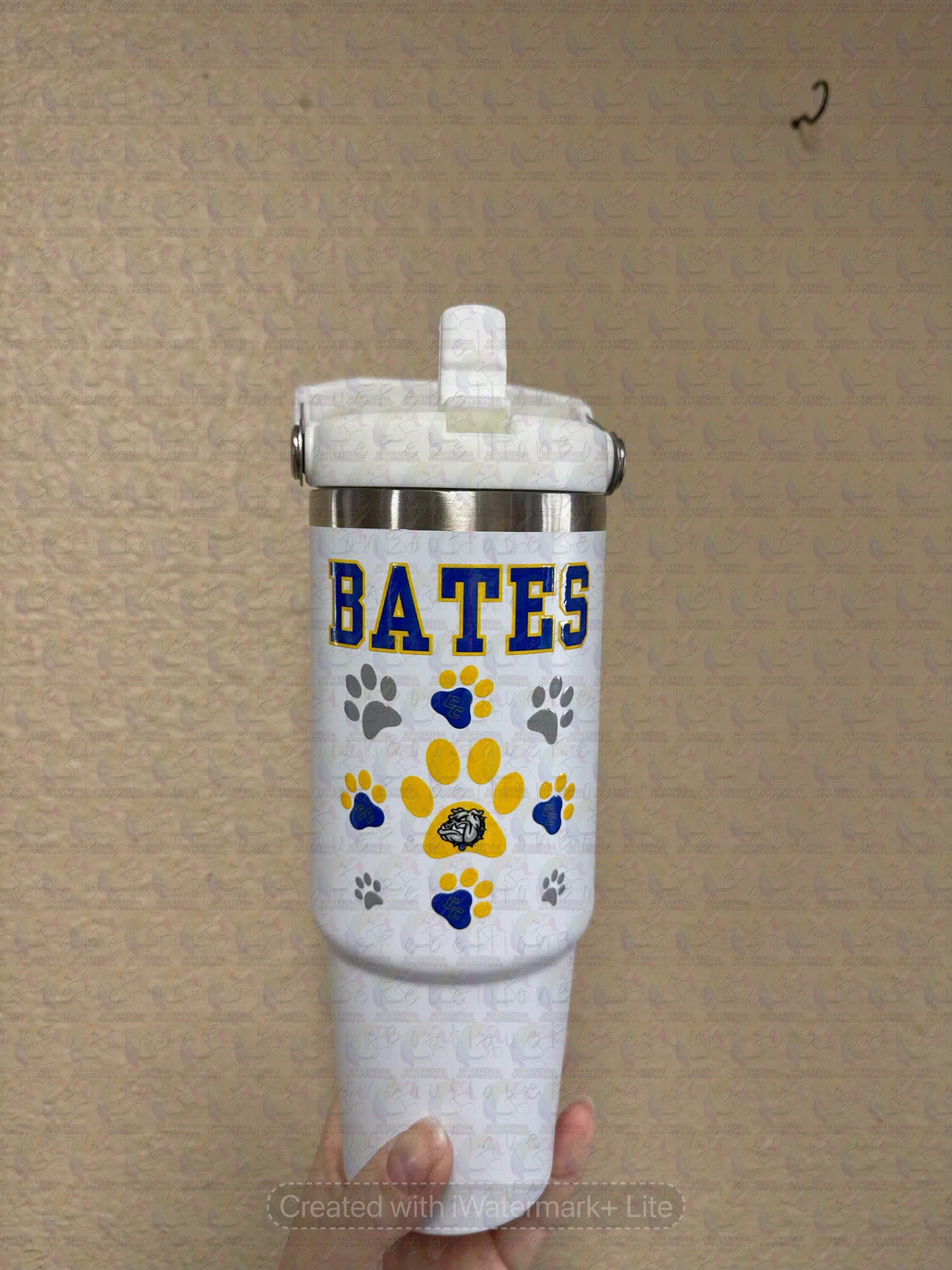 30oz flip up straw tumbler with handle