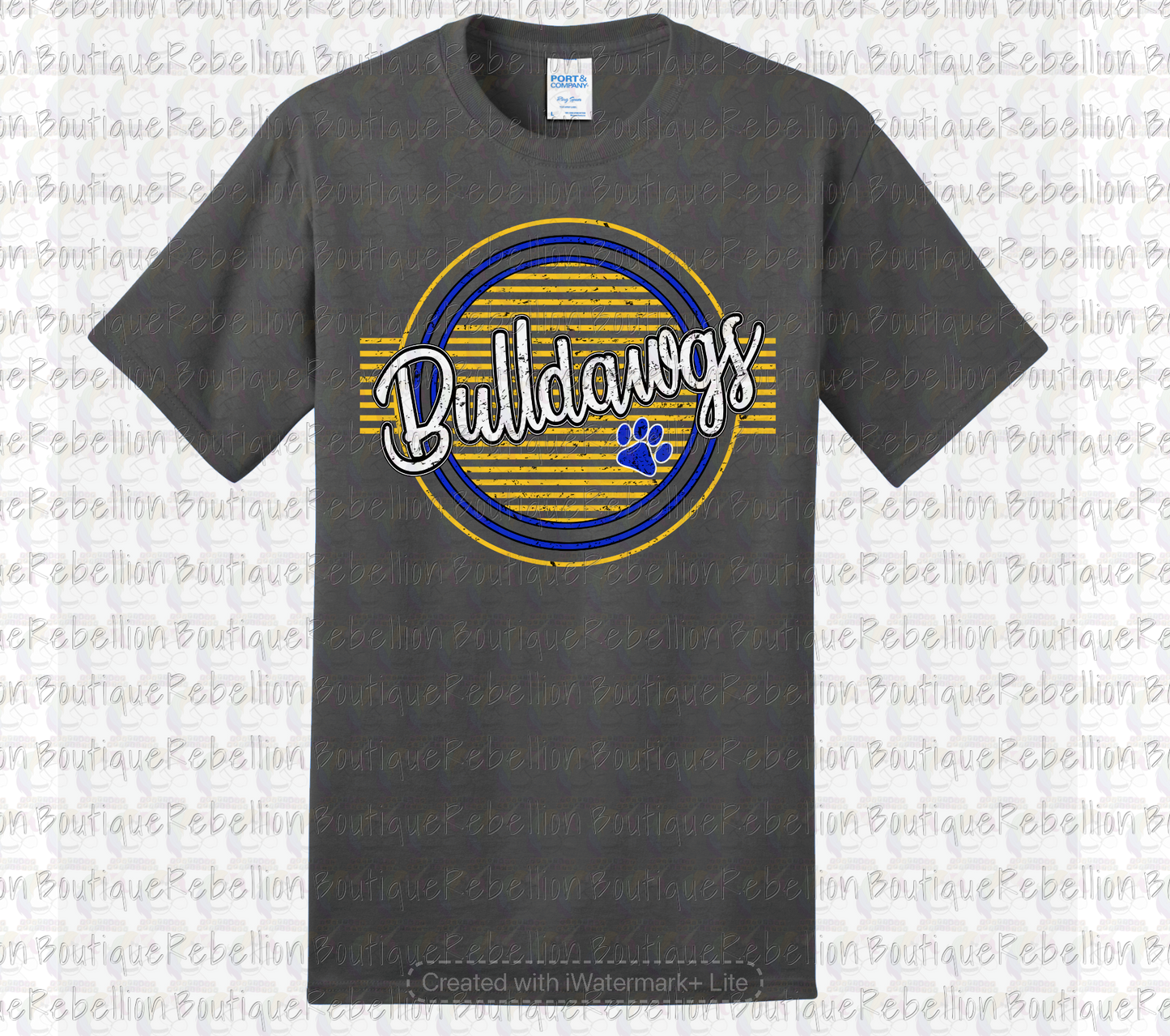Hettie Halstead Elementary Bulldawgs Pawprint Crewneck Sweatshirt, Long Sleeve or Short Sleeve Adult Tee or Youth Tee