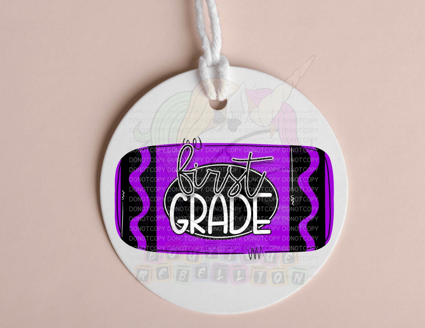 Crayon Grade Bag Tags