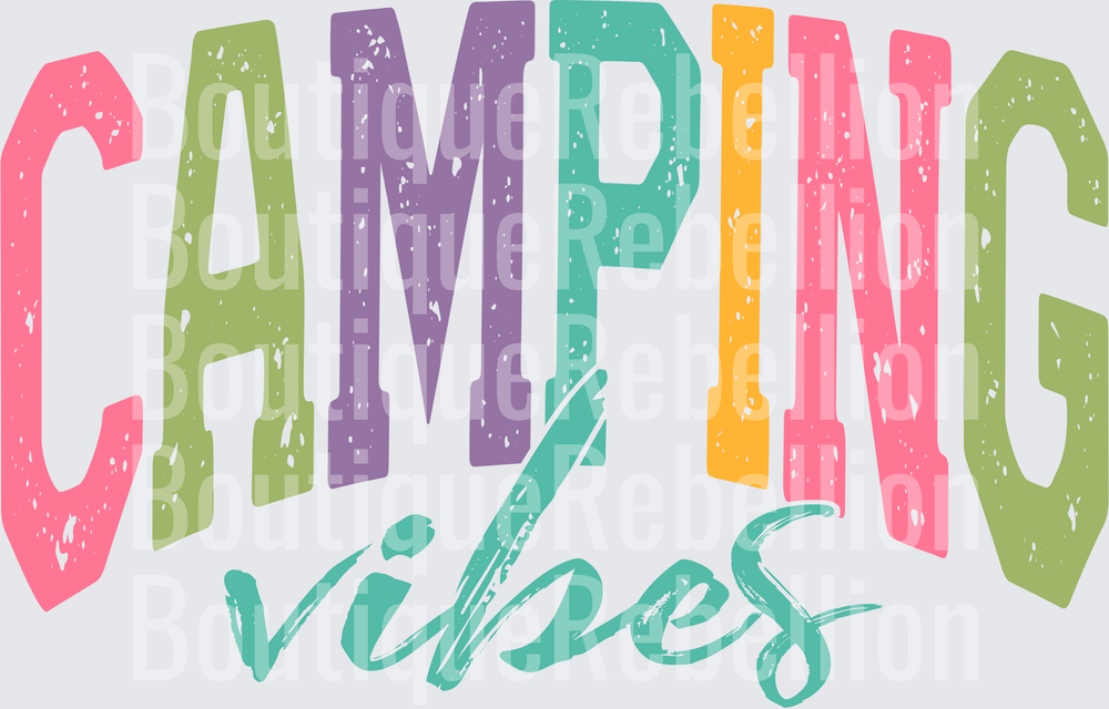 Camping vibes Single DTF Transfer