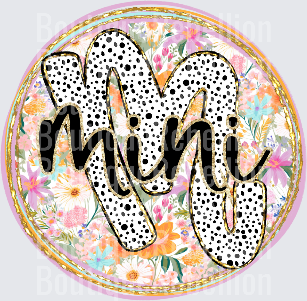 Mini Polka Dots and Paint Stroke Background Single DTF Transfer