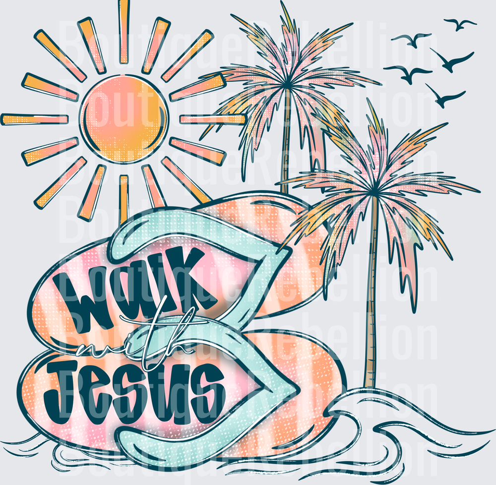Walk with Jesus Single DTF Transfer