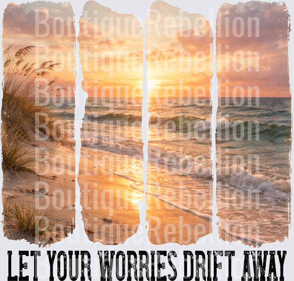 Let your worries Single DTF Transfer