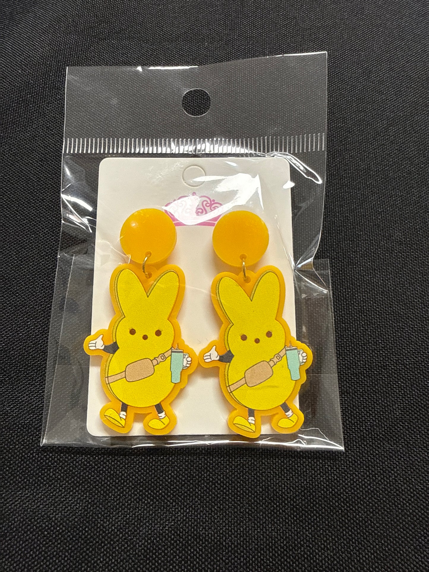 Bunny Acrylic Stud Dangle Earrings