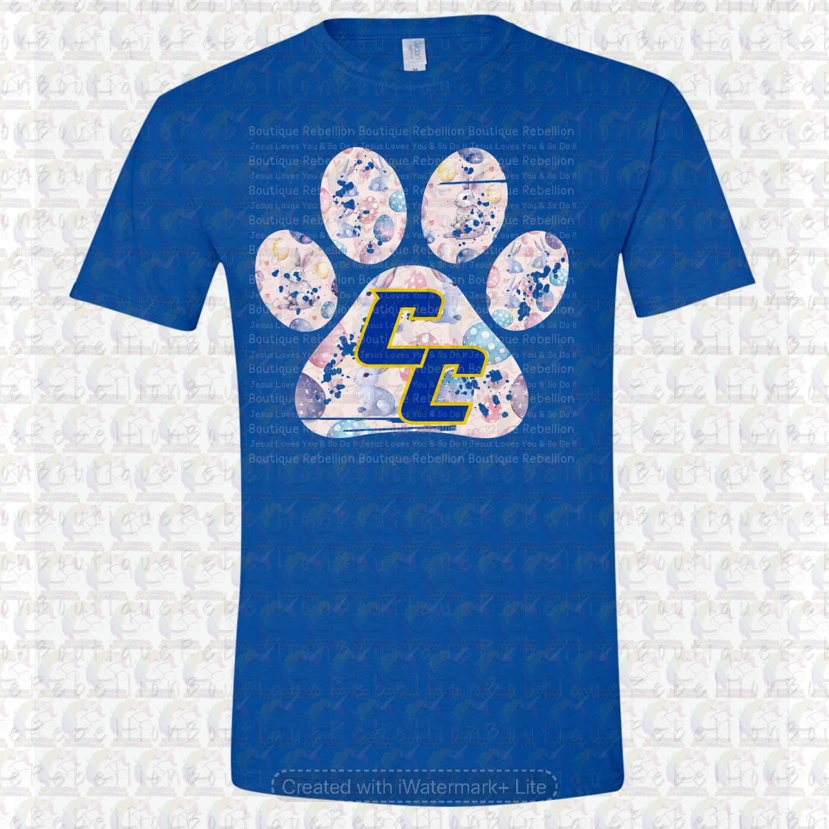 Copperas Cove Bulldawgs Bunny Paw Print Long or Short Sleeve  Adult Tee or Youth Tee