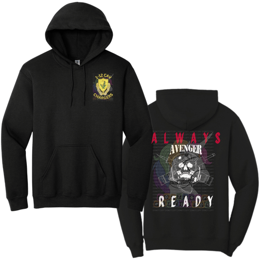 1-12 Cav Always Ready Avenger - A Company Crewneck Sweatshirt or Hoodie