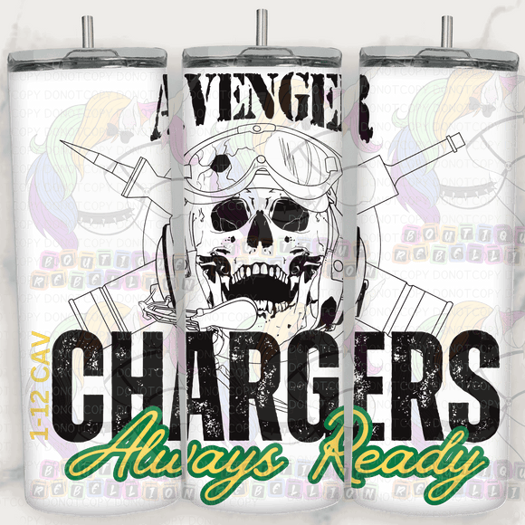 1-12 Cav 20oz Always Ready Avenger - A Company Tumbler