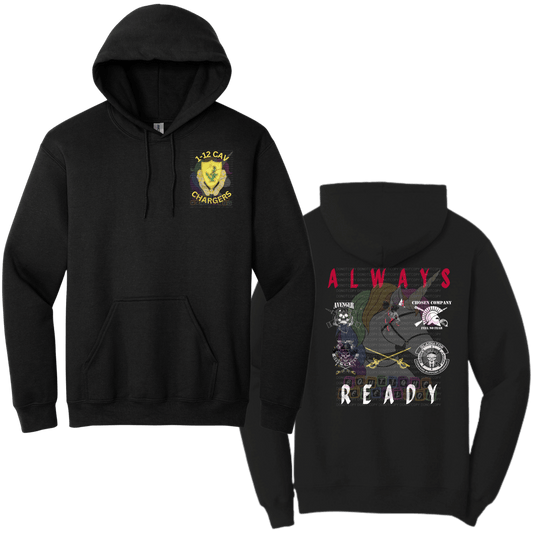 1-12 Cav Always Ready Crewneck Sweatshirt or Hoodie