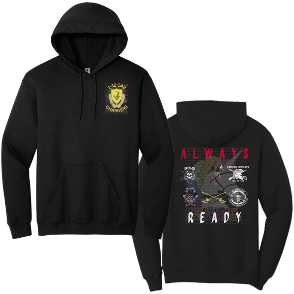 1-12 Cav Always Ready Crewneck Sweatshirt or Hoodie