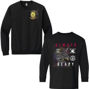 1-12 Cav Always Ready Crewneck Sweatshirt or Hoodie