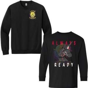 Youth 1-12 Cav Black Horse - B Company Crewneck Sweatshirt or Hoodie