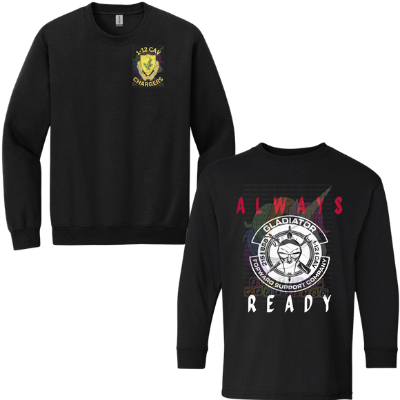 1-12 Cav Always Ready Gladiator - G Company Crewneck Sweatshirt or Hoodie