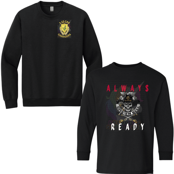 1-12 Cav Always Ready HHC Hellraiser Crewneck Sweatshirt or Hoodie
