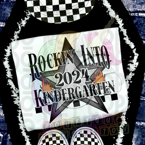 Rock Into Kindergarten 2024 Direct to Film - DTF Transfer