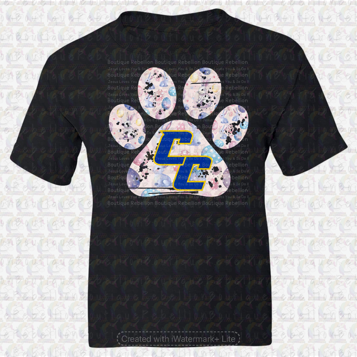 Copperas Cove Bulldawgs Bunny Paw Print Long or Short Sleeve  Adult Tee or Youth Tee