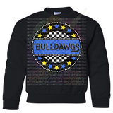 Hettie Halstead Elementary Bulldawgs Circle Crewneck Sweatshirt, Long or Short Sleeve Youth Tee