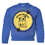 Hettie Halstead Elementary Bulldawgs Black & Yellow Circle Crewneck Sweatshirt, Long or Short Sleeve Youth Tee