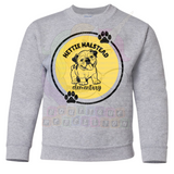 Hettie Halstead Elementary Bulldawgs Black & Yellow Circle Crewneck Sweatshirt, Long or Short Sleeve Youth Tee