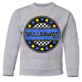 Hettie Halstead Elementary Bulldawgs Circle Crewneck Sweatshirt, Long or Short Sleeve Youth Tee