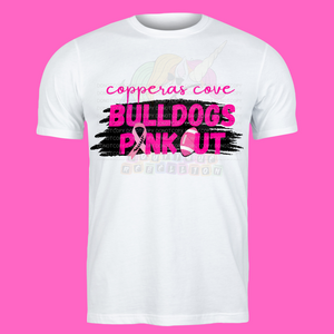 Copperas Cove Bulldogs Pink Out Football Moisture Wicking Youth Tee