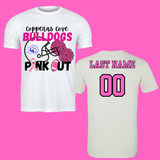 Copperas Cove Bulldogs Pink Out Football & Cheer Moisture Wicking Adult Tee