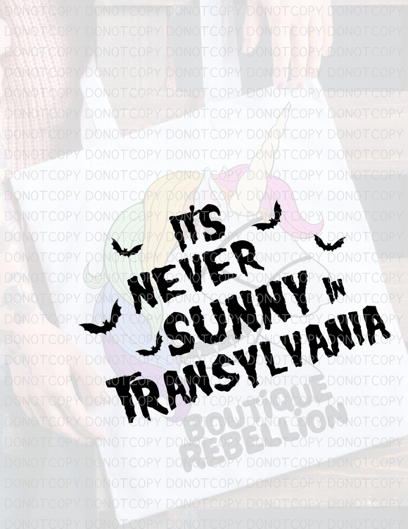 It's Never Sunny in Transylvania - DTF  Transfer