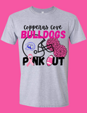 Copperas Cove Bulldogs Pink Out Football & Cheer Cotton Toddler Tee