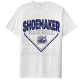 Shoemaker High School Grey Wolves Logo Baseball Adult Tee