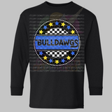 Hettie Halstead Elementary Bulldawgs Circle Crewneck Sweatshirt, Long or Short Sleeve Youth Tee