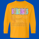 Hettie Halstead Elementary Bulldawgs Polkadots Crewneck Sweatshirt, Long or Short Sleeve Youth Tee