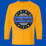 Hettie Halstead Elementary Bulldawgs Circle Crewneck Sweatshirt, Long or Short Sleeve Youth Tee