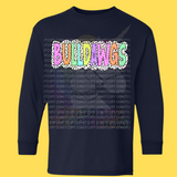 Hettie Halstead Elementary Bulldawgs Polkadots Crewneck Sweatshirt, Long or Short Sleeve Youth Tee