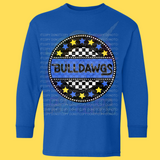 Hettie Halstead Elementary Bulldawgs Circle Crewneck Sweatshirt, Long or Short Sleeve Youth Tee