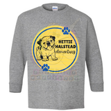 Hettie Halstead Elementary Bulldawgs Royal & Yellow Circle Crewneck Sweatshirt, Long or Short Sleeve Youth Tee