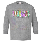 Hettie Halstead Elementary Bulldawgs Polkadots Crewneck Sweatshirt, Long or Short Sleeve Youth Tee