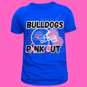 Copperas Cove Bulldogs Pink Out Football & Cheer Moisture Wicking Adult Tee