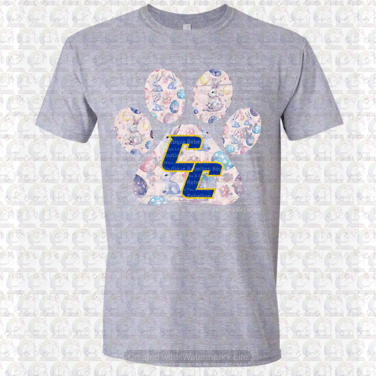 Copperas Cove Bulldawgs Bunny Paw Print Long or Short Sleeve  Adult Tee or Youth Tee
