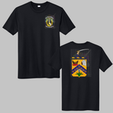 1-7 Cav Coat of Arms Black Crewneck Sweatshirt, Long Sleeve or Short Sleeve Shirt