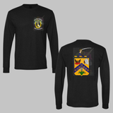 1-7 Cav Coat of Arms Black Crewneck Sweatshirt, Long Sleeve or Short Sleeve Shirt