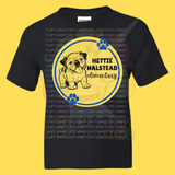 Hettie Halstead Elementary Bulldawgs Royal & Yellow Circle Crewneck Sweatshirt, Long or Short Sleeve Youth Tee