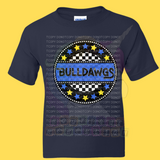 Hettie Halstead Elementary Bulldawgs Circle Crewneck Sweatshirt, Long or Short Sleeve Youth Tee