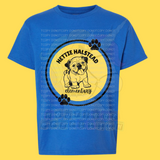 Hettie Halstead Elementary Bulldawgs Black & Yellow Circle Crewneck Sweatshirt, Long or Short Sleeve Youth Tee